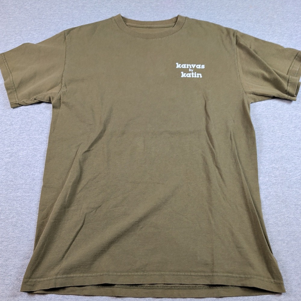 Kanvas by Katin Mens K-MAN T-Shirt Medium Olive Green Custom Surf Trunks USA